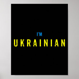 Ich bin ukrainischer Vintage Ukraine Poster