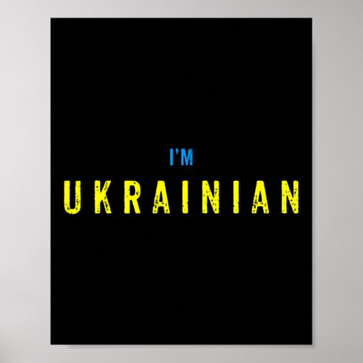 Ich bin ukrainischer Vintage Ukraine Poster (Vorne)