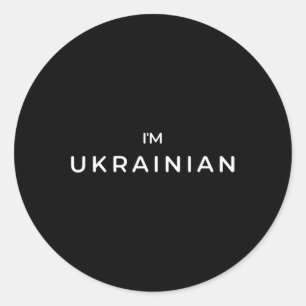 Ich bin ukrainischer Zelenskyy-Stand bei der Ukrai Runder Aufkleber