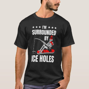 Ich bin umgeben von Eis Löchern Fischer Skelett Ei T-Shirt