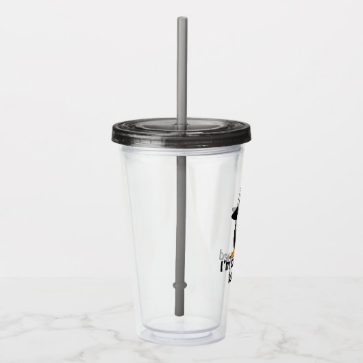 Ich bin umgeben von Idioten Funny Pinguin Acryltrinkbecher (Rechts)