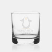 Ich bin umgeben von Idioten Funny Pinguin Whiskyglas (Rückseite)