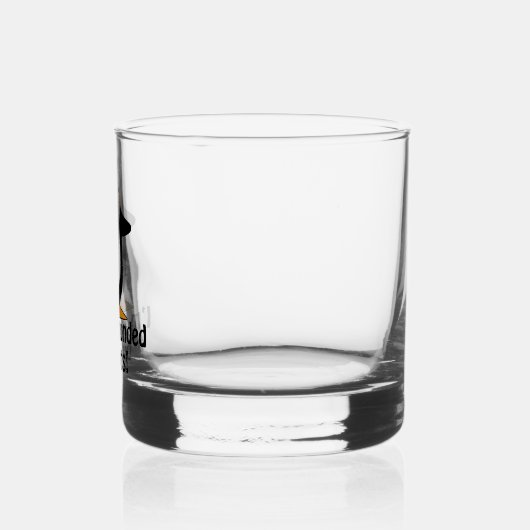 Ich bin umgeben von Idioten Funny Pinguin Whiskyglas (Links)