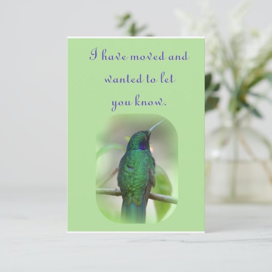 Ich bin umgezogen ankündigung (Stehend Vorderseite)