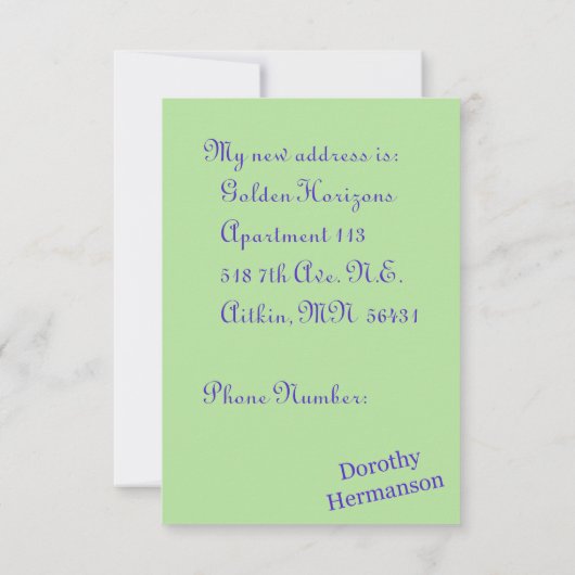 Ich bin umgezogen ankündigung (Rückseite)