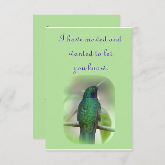 Ich bin umgezogen ankündigung (Vorne/Hinten)