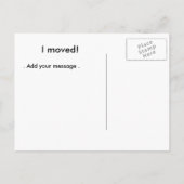 Ich bin umgezogen! ankündigungspostkarte (Rückseite)