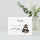 Ich bin umgezogen, Auto, Gehäuse neue Adresse Ankündigungspostkarte (Stehend Vorderseite)