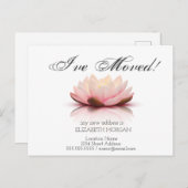 Ich bin umgezogen, Lotus Blume neue Adresse Ankündigungspostkarte (Vorne/Hinten)