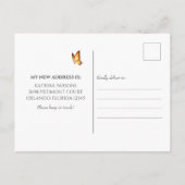 Ich bin umgezogen, Sommerferien Blume und Schmette Postkarte (Rückseite)