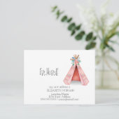 Ich bin umgezogen, Stammeszelt neue Adresse Ankündigungspostkarte (Stehend Vorderseite)