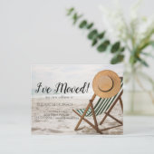 Ich bin umgezogen, Strand, Stuhl, Ankündigung eine (Stehend Vorderseite)