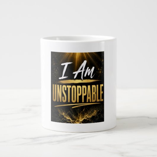 Ich bin unaufhaltsam Jumbo-Tasse (Vorderseite)