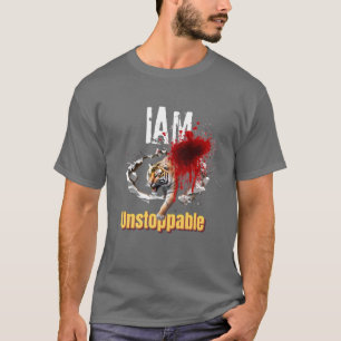 Ich bin unaufhaltsam Tiger Durchbruch Bloody Graph T-Shirt