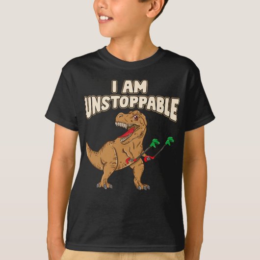 Ich bin unaufhaltsam TRex Funny Kurzen Dinosaurier T-Shirt (Vorderseite)