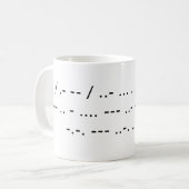 Ich bin unbrauchbar ohne meinen Kaffee (Morse) Kaffeetasse (Vorderseite Links)
