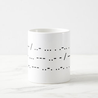 Ich bin unbrauchbar ohne meinen Kaffee (Morse) Kaffeetasse