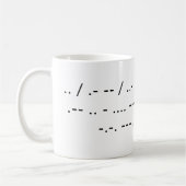 Ich bin unbrauchbar ohne meinen Kaffee (Morse) Kaffeetasse (Links)