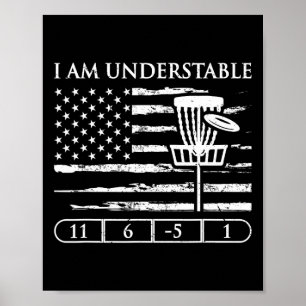 Ich bin Understable Zitat USA-Flagge Vintage Disc  Poster