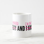Ich bin ungeschickt und ich bin mit ihm okay kaffeetasse (Mittel)