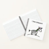 Ich bin Unicorn Zebra Notebook Notizblock (Innenseite)