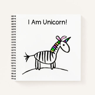 Ich bin Unicorn Zebra Notebook Notizblock