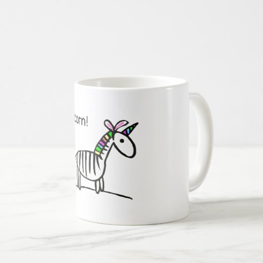Ich bin Unicornzebra-Tasse Kaffeetasse (VorderseiteRechts)