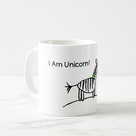 Ich bin Unicornzebra-Tasse Kaffeetasse (Vorderseite Links)