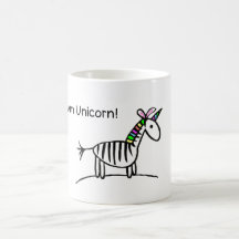 Ich bin Unicornzebra-Tasse