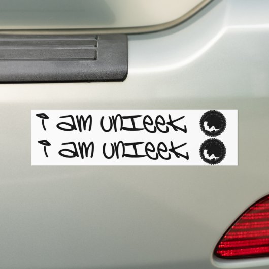 "ich bin unieek" Autoaufkleber (Auf Auto)