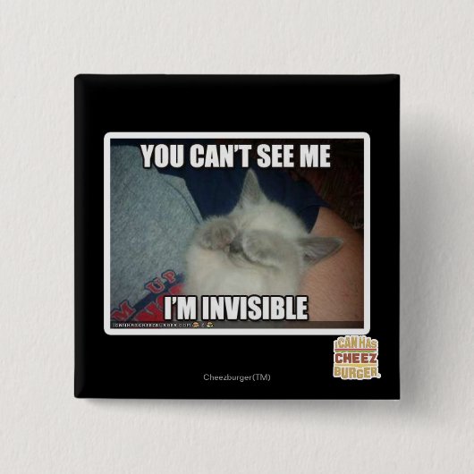 Ich bin unsichtbar button (Vorderseite)