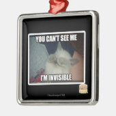 Ich bin unsichtbar silbernes ornament (Links)