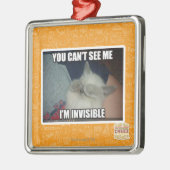 Ich bin unsichtbar silbernes ornament (Links)