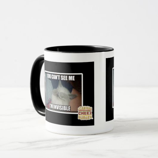 Ich bin unsichtbar tasse (Vorderseite Links)