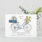 Ich bin unterwegs Fahrrad und Gepäck Ankündigung (Stehend Vorderseite)