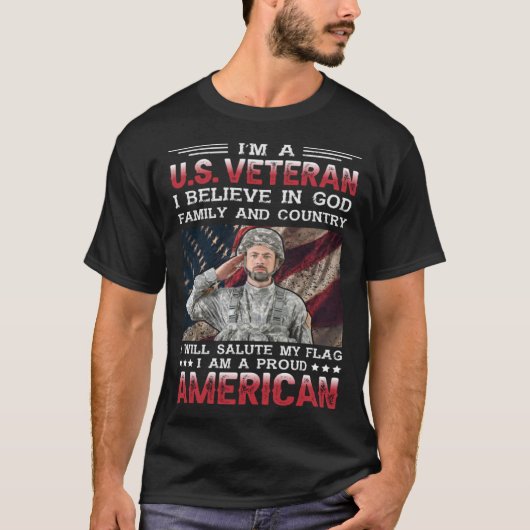 Ich bin US-Veteran T-Shirt (Vorderseite)