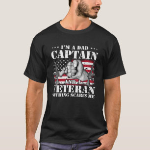 Ich bin Vater Captian und ein Veteran nichts macht T-Shirt