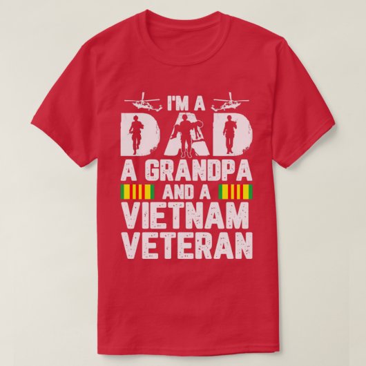 Ich bin Vater, Großvater und Vietnamveteran1 T-Shirt (Design vorne)
