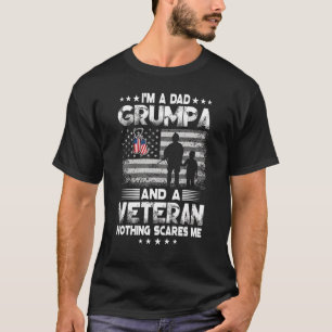 Ich bin Vater Grumpa Veteran Veteran Veteran Day M T-Shirt