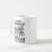 Ich bin Vater Opa und Veteran Kaffeetasse (Vorderseite Links)