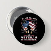 Ich bin Vater Opa und Veteran Veteran Veteran Day Button (Vorne & Hinten)