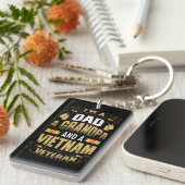Ich bin Vater, Opa und Vietnamveteran Schlüsselanhänger (Vorderseite rechts)