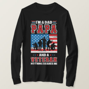 Ich bin Vater Papa und Veteran Nichts kümmert mich T-Shirt