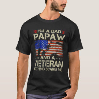 Ich bin Vater Papaw und Veteran Funny Retro Vater T-Shirt