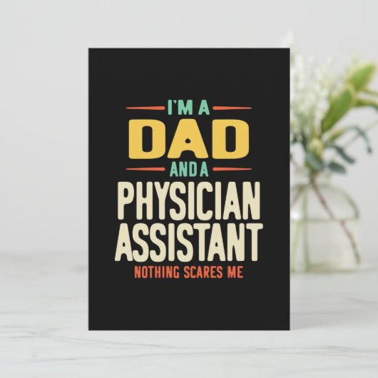 Ich bin Vater und Assistentin Einladung (Stehend Vorderseite)