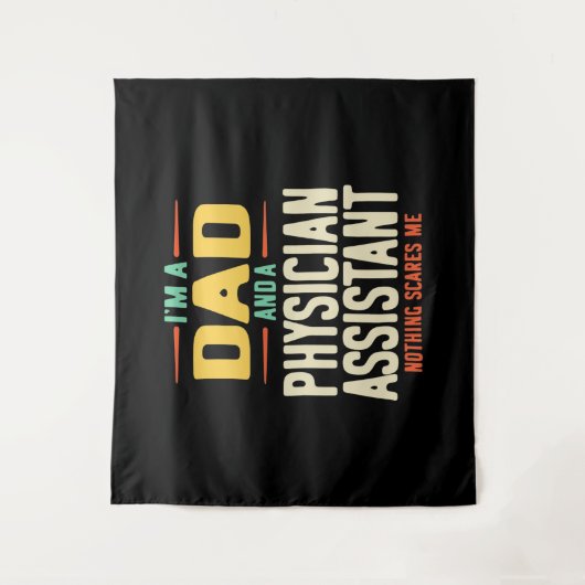 Ich bin Vater und Assistentin Wandteppich (Vorderseite)