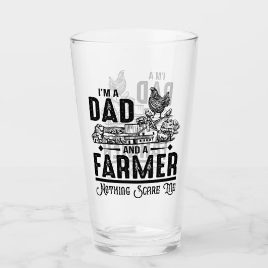 Ich bin Vater und Bauer | Landwirtschaft Glas (Vorderseite)