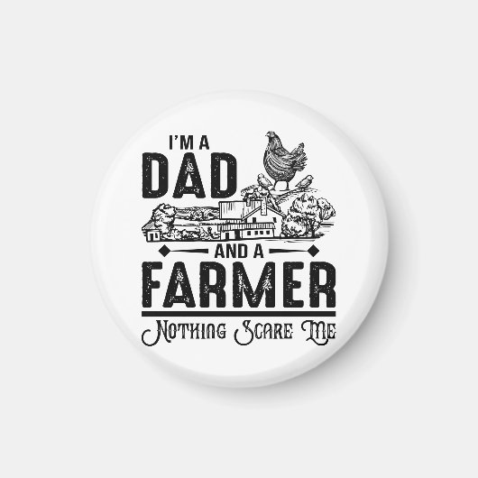 Ich bin Vater und Bauer | Landwirtschaft Magnet (Vorne)