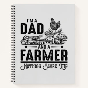 Ich bin Vater und Bauer Landwirtschaft Notizblock