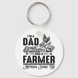 Ich bin Vater und Bauer Landwirtschaft Schlüsselanhänger